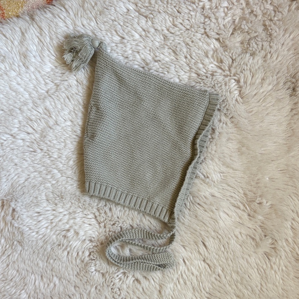 Seafoam Knit Tassel Beanie